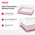 96 Pieces Acrylic Presentation Box, Pink And Clear Rectangular, 18 × 13.5 × 7.5 cm, 1 Piece