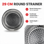 72 Pieces Stainless Steel Rice Strainer 29 cm, Round Kitchen Sieve for Rinsing and Draining