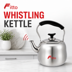 72 Pieces Stainless Steel Whistling Kettle, 5-Litre Silver Stovetop Water Kettle with Black Handle