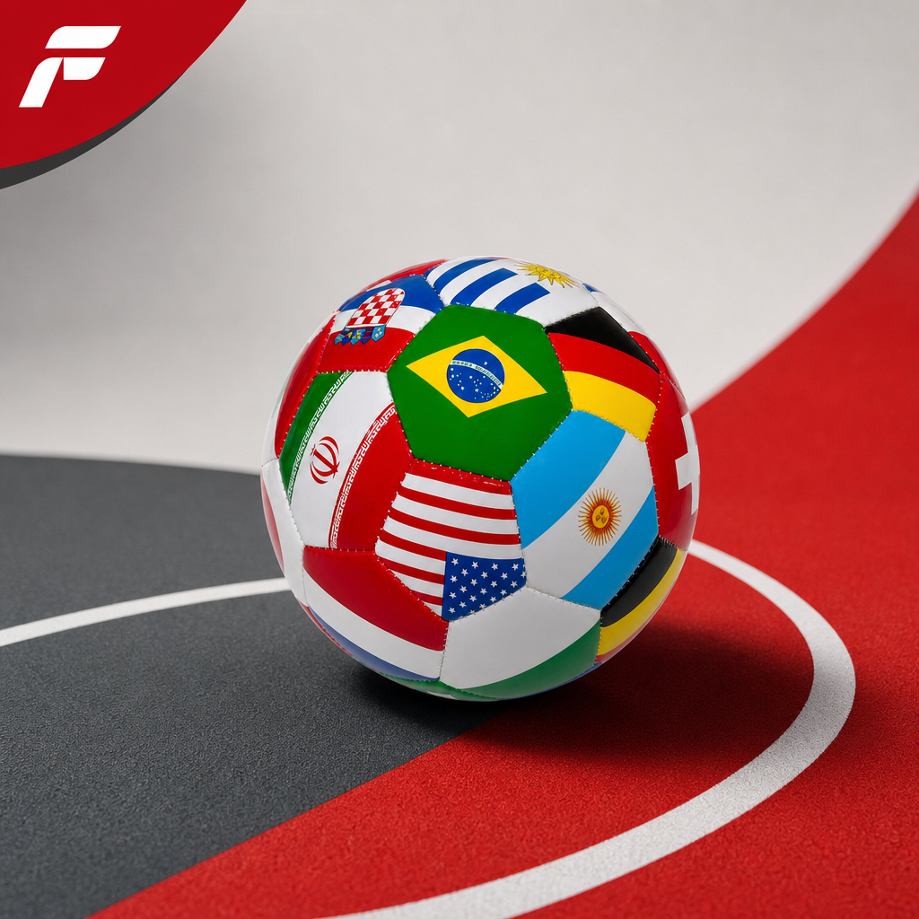 120 Pieces Mini Football With Country Flag Design, Multicolour Panel Style, 14 cm