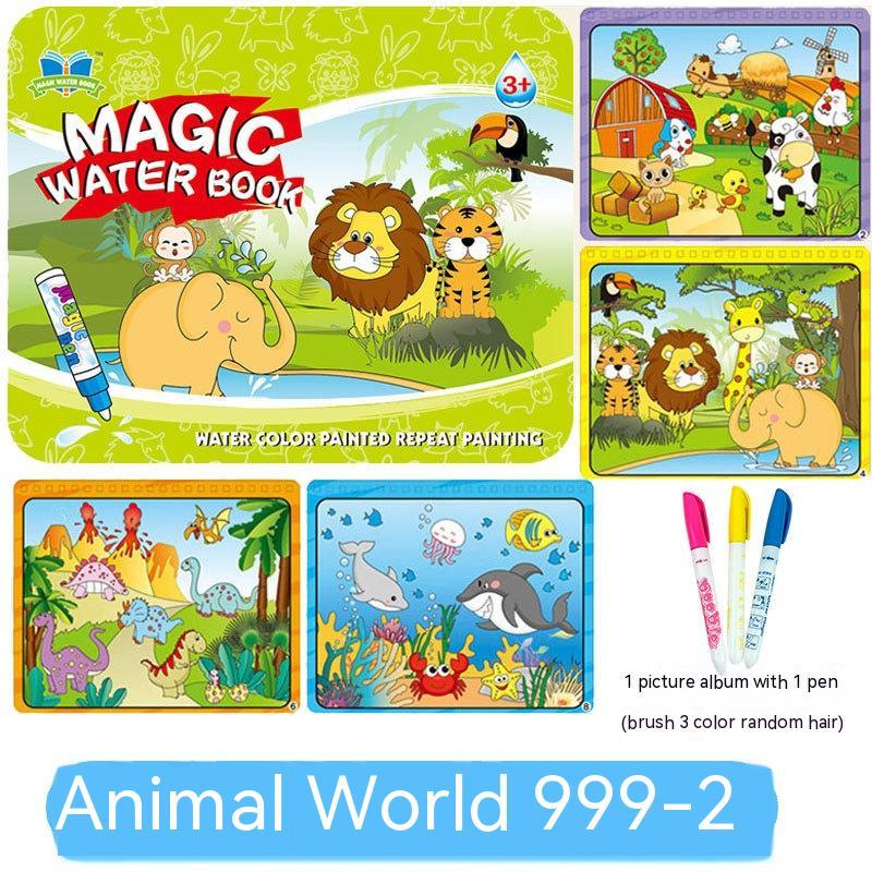 Ocean-Themed Reusable Water Drawing Book for Kids