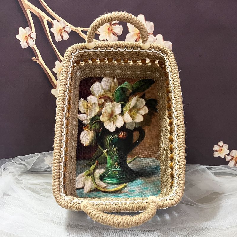 Eco-Friendly Natural Fiber Storage Basket for Home Organization