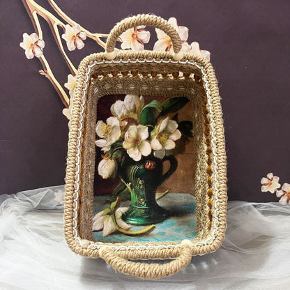 Eco-Friendly Natural Fiber Storage Basket for Home Organization