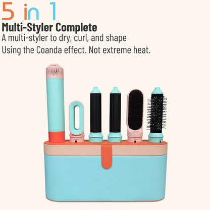 Multi-Styler Complete Hair Tool Set in Light Blue and Peach