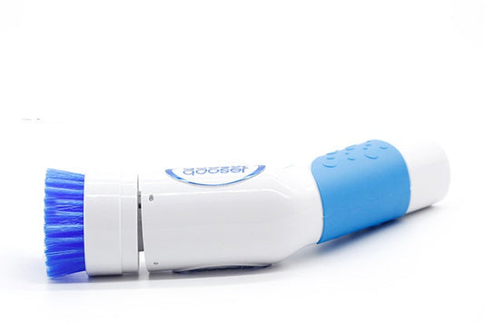 Eco-Friendly Electric Cleaning Brush in White and Blue