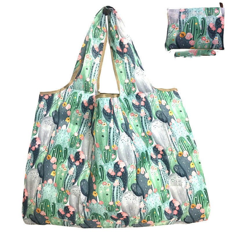Eco-Friendly Reusable Shopping Bag - Durable Floral Tote for Groceries