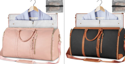 Versatile Light Pink Garment & Duffel Bag for Eco-Friendly Travel