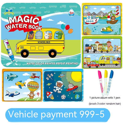 Ocean-Themed Reusable Water Drawing Book for Kids