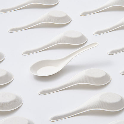 Eco-Friendly Biodegradable Bowls and Spoons Set - Compostable Tableware
