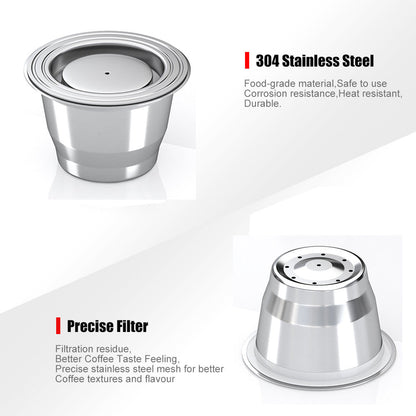 Eco-Friendly Coffee Capsule Machine with Reusable Pods