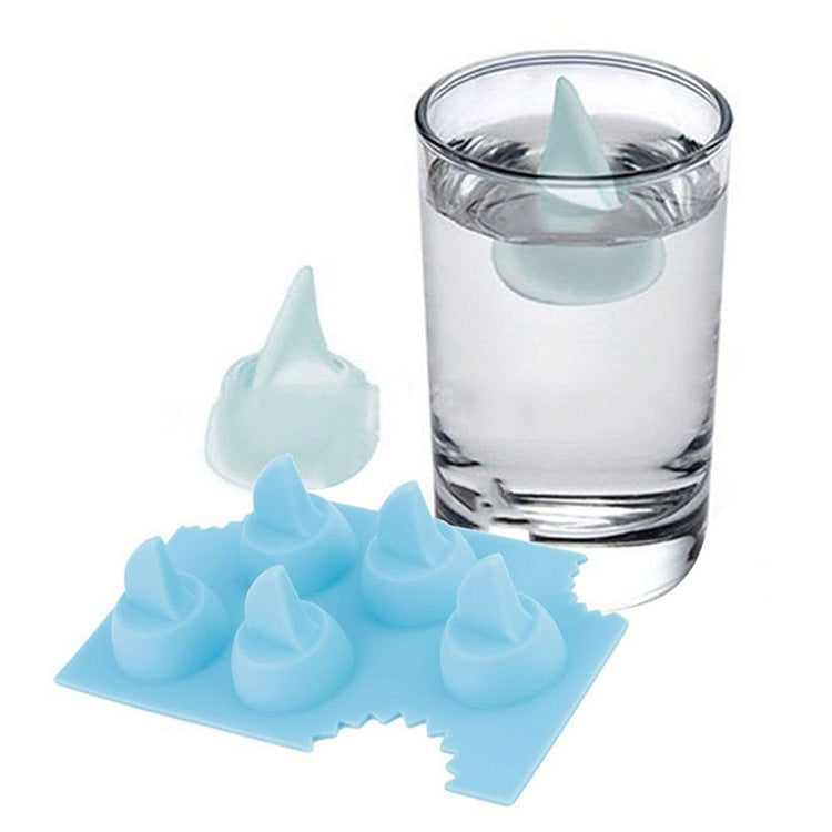 Silicone Shark Fin Ice Cube Tray - Eco-Friendly, Reusable, Durable