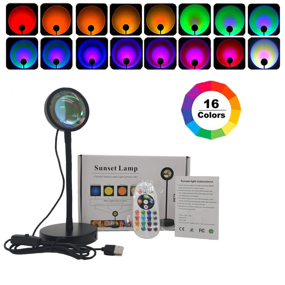 Sunset Projection Lamp with Multicolor LED Lighting