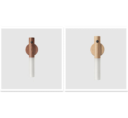 Eco-Friendly Wall-Mounted Night Light with Wood Finish