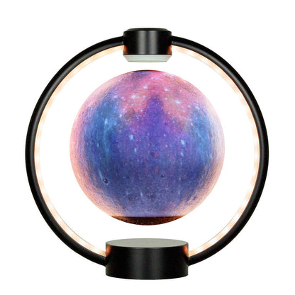 Levitating Moon Lamp with Wooden Base - Energy-Efficient LED Lighting