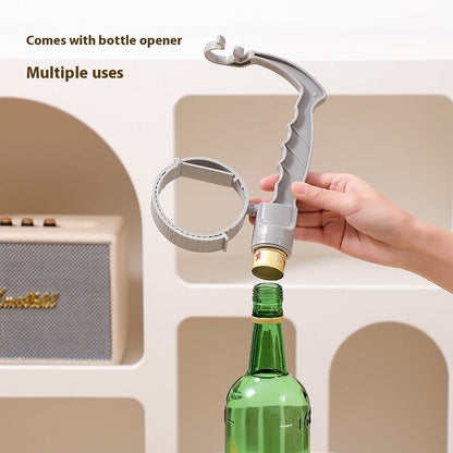 Ergonomic Reusable Bottle Pouring Handle - Eco-Friendly Grip Attachment