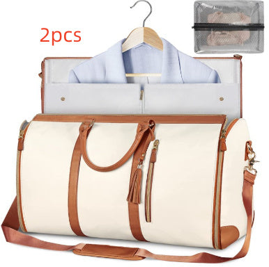 Versatile Light Pink Garment & Duffel Bag for Eco-Friendly Travel