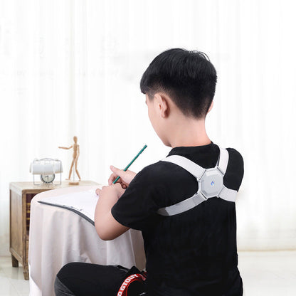 Light Gray Adjustable Posture Corrector for Better Back Support