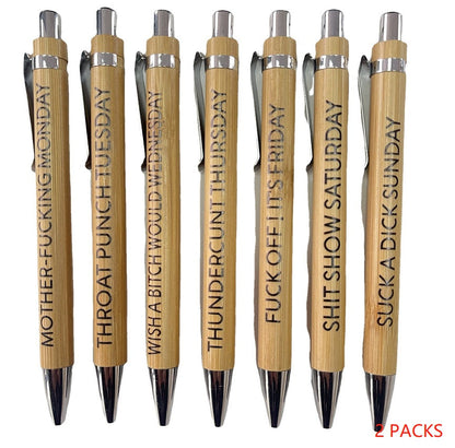 Eco-Friendly Bamboo Ball-Point Pen Set - Sustainable Writing Essentials