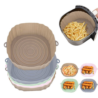 Reusable Silicone Air Fryer Liners - Eco-Friendly, Durable, Easy to Clean