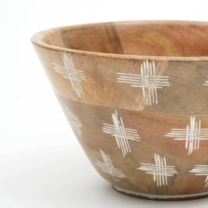 Eco-Friendly Wooden Serving Bowl with Natural Aesthetic