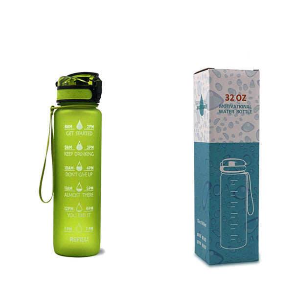 Gradient BPA-Free Water Bottle with Time Markers