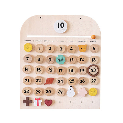 Eco-Friendly Perpetual Wooden Calendar - Sustainable Home Décor