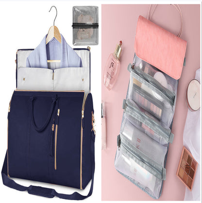 Versatile Light Pink Garment & Duffel Bag for Eco-Friendly Travel