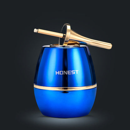 Eco-Friendly Black & Gold Oil Lamp - Sustainable Lighting Solution