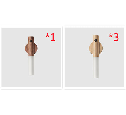 Eco-Friendly Wall-Mounted Night Light with Wood Finish