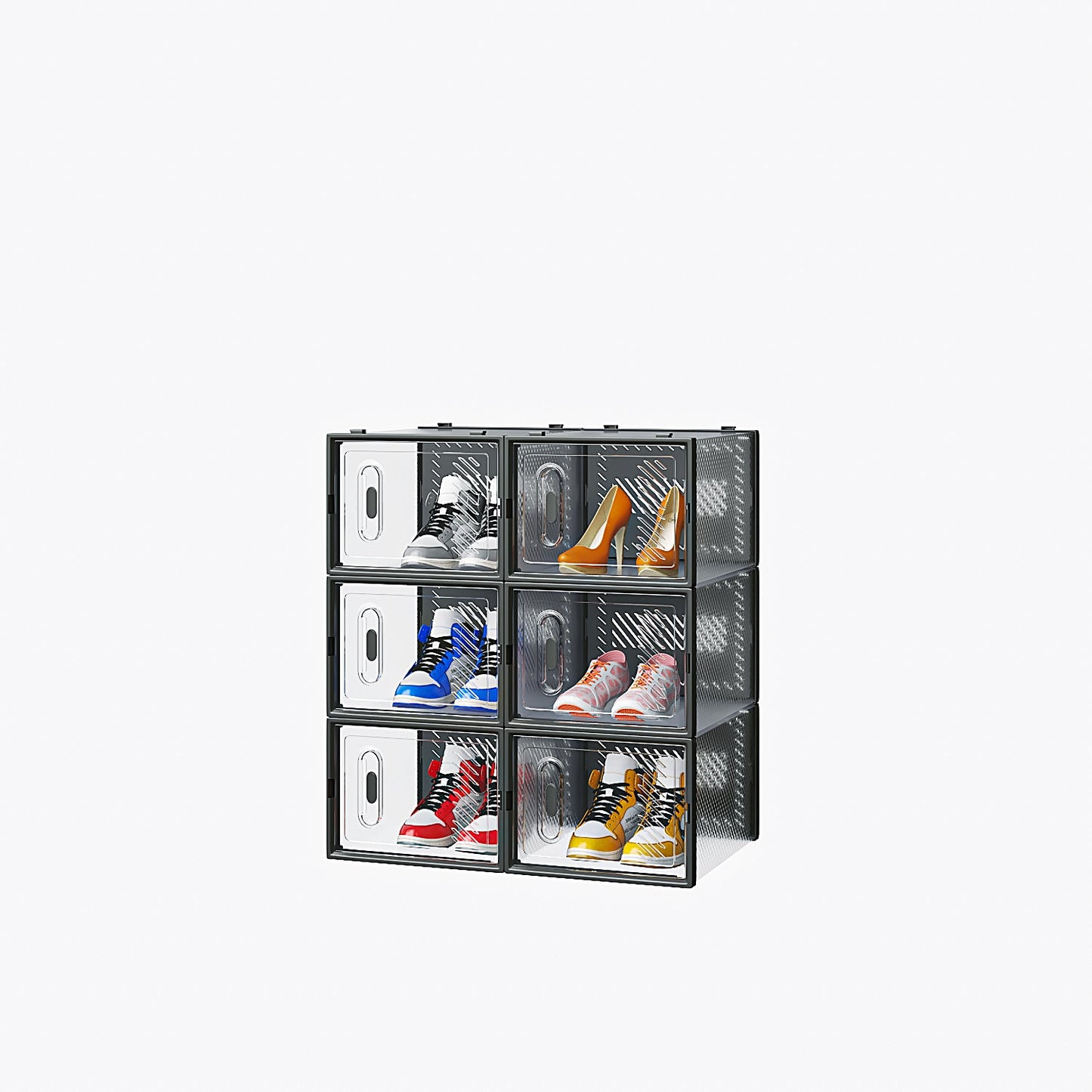 Modular Shoe Storage Box - Transparent & Stackable for Space-Saving Organization