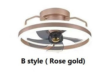 Energy-Efficient Ceiling Fan with LED Light - White Circular Design