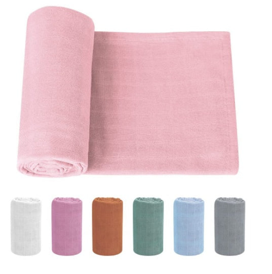 Organic Cotton Muslin Swaddle Blanket - Mustard, Eco-Friendly Baby Essential