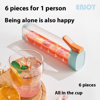 Hygienic Reusable Ice Cube Tray with Dispenser - Eco-Friendly Kitchen Essential
