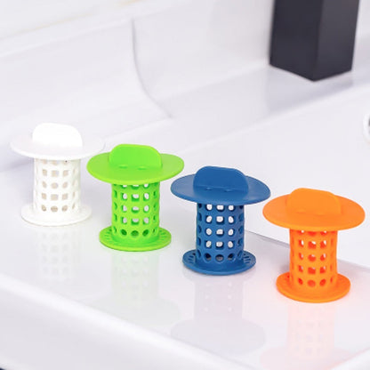Eco-Friendly Drain Hair Catcher - Reusable Silicone Sewer Filter for Clog Prevention