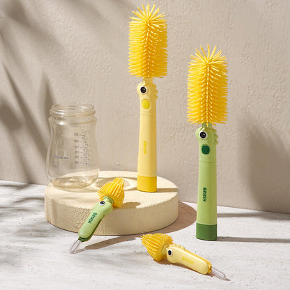 Eco-Friendly Silicone Bottle Cleaning Brushes - Durable & Reusable