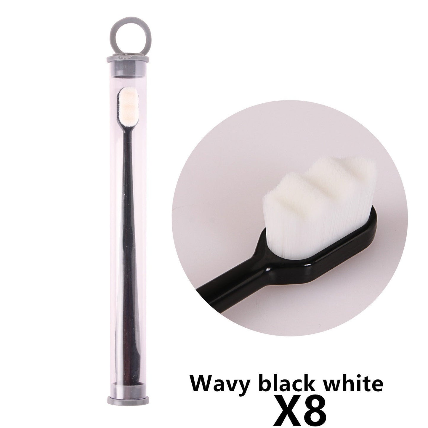 Eco-Friendly Bamboo Toothbrush with Wavy Handle Design