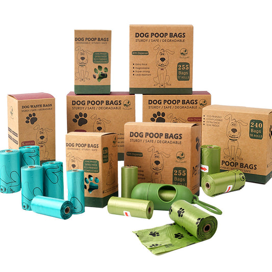 Eco-Friendly Biodegradable Dog Poop Bags in Green and Teal