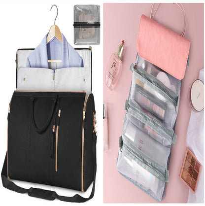 Versatile Light Pink Garment & Duffel Bag for Eco-Friendly Travel
