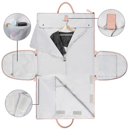 Versatile Light Pink Garment & Duffel Bag for Eco-Friendly Travel