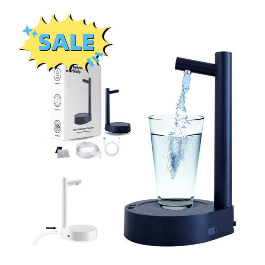 Eco-Friendly Countertop Water Dispenser - Black Cylindrical Design