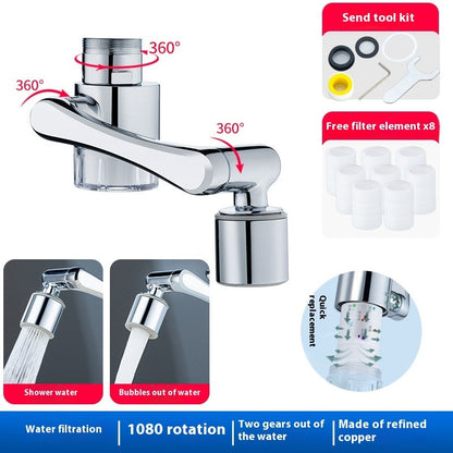 Water-Saving Faucet Water Filter with 1080° Rotation