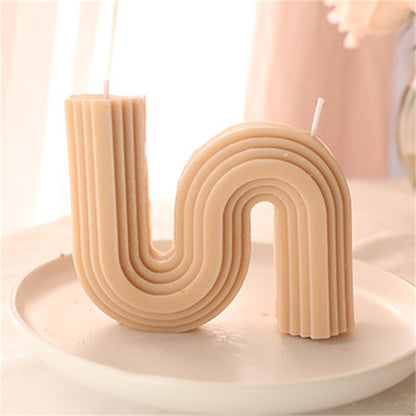 Pastel Curved Candles for a Calming, Eco-Friendly Home