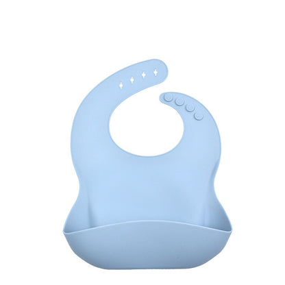 Eco-Friendly Silicone Bibs with Catch Pocket - BPA Free, Dishwasher Safe