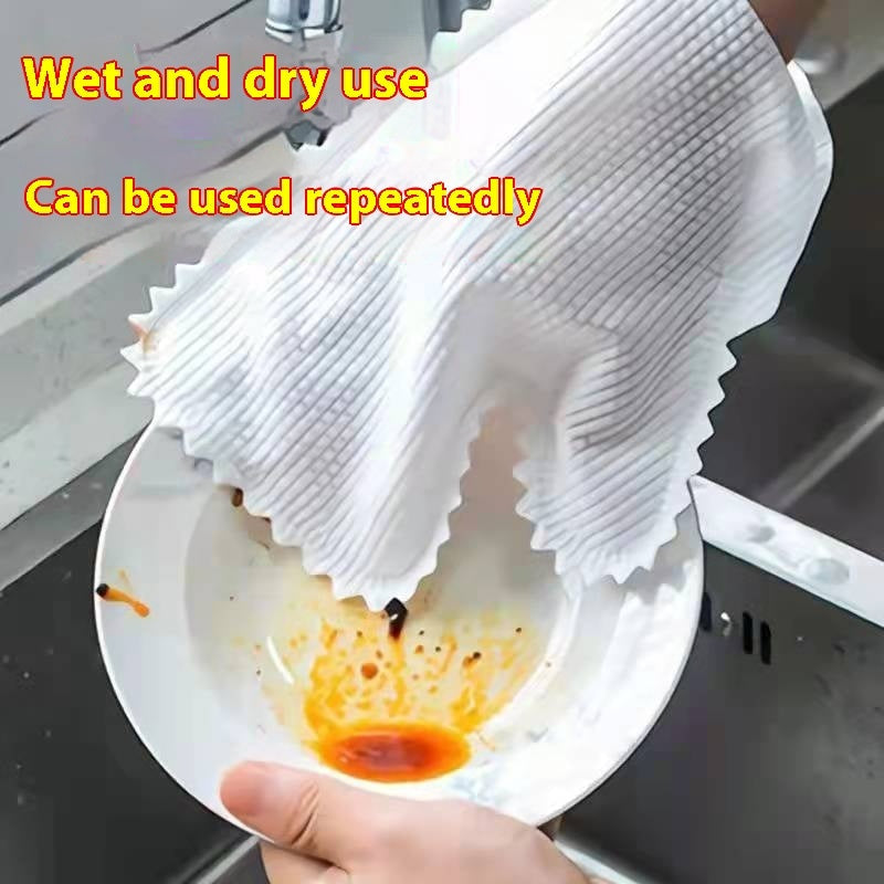 Bamboo Fiber Cleaning Gloves - Eco-Friendly, Reusable, Soft
