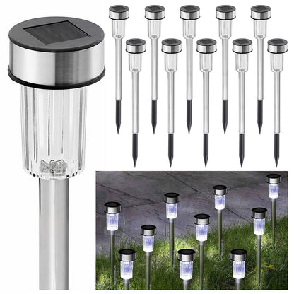Solar-Powered Stainless Steel Garden Light - Eco-Friendly Outdoor Lighting