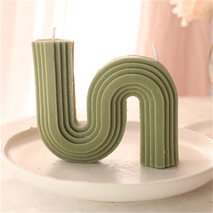 Pastel Curved Candles for a Calming, Eco-Friendly Home