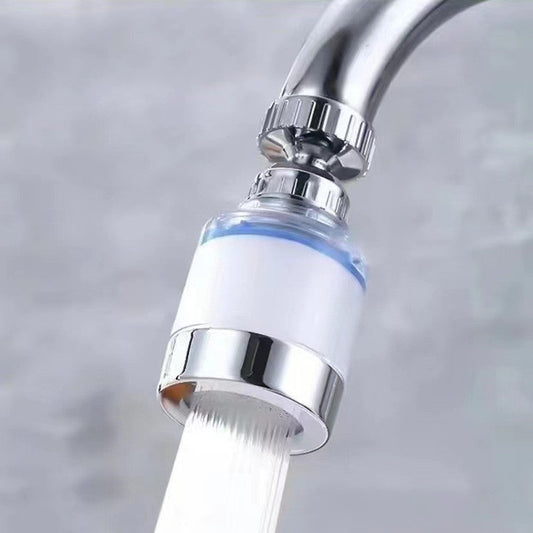 Water-Saving Faucet Aerator in Silver and White