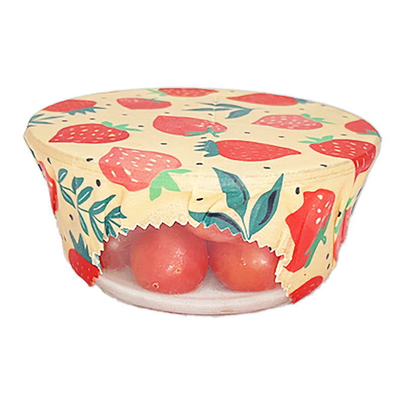 Multicolored Strawberry Beeswax Wraps - Eco-Friendly Food Storage Solution