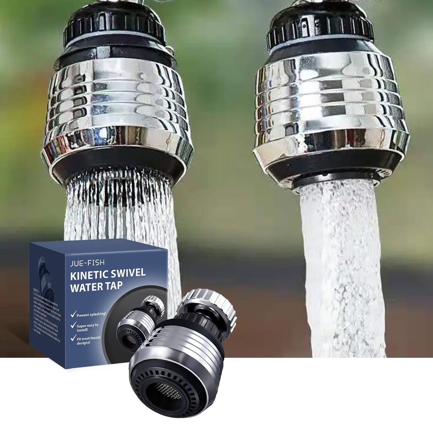 Kinetic Swivel Water Tap - Water-Saving Faucet Attachment