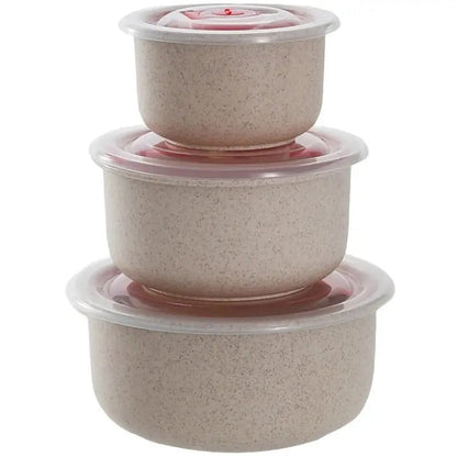 Eco-Friendly Reusable Food Storage Containers - Biodegradable Round Sets